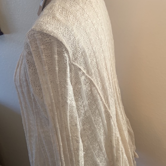 ❌SOLD❌NWT Shawl Style Cardigan - Open Weave Lace Like Material Sz M - Picture 12 of 16